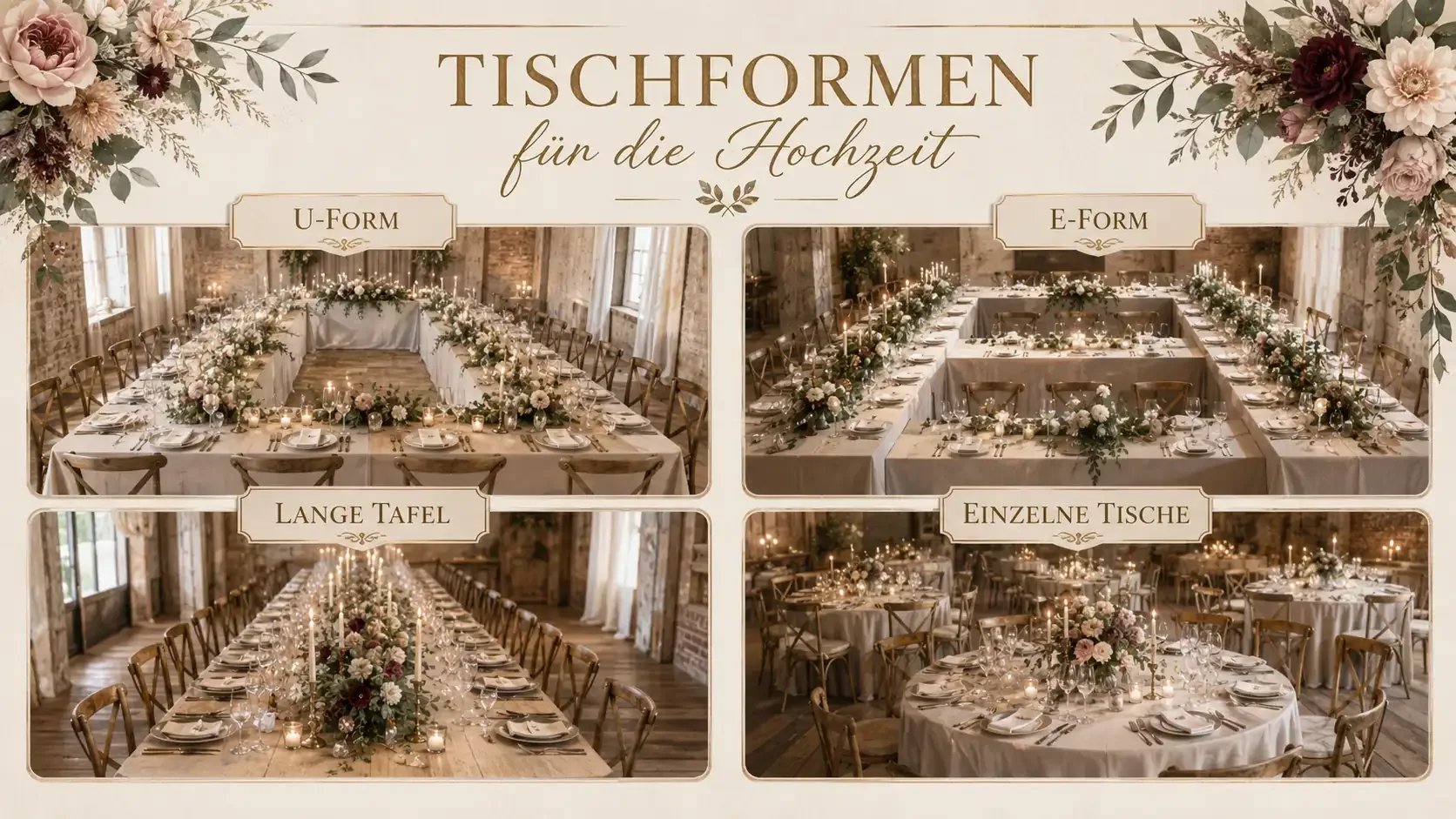 Tischplanung Hochzeit Harz: U-Form, Tafel & Co. | Harzglück